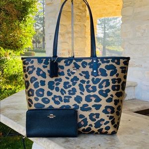 leopard purse coach